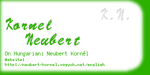 kornel neubert business card